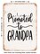 DECORATIVE METAL SIGN - Promoted to Grandpa - Vintage Rusty Look